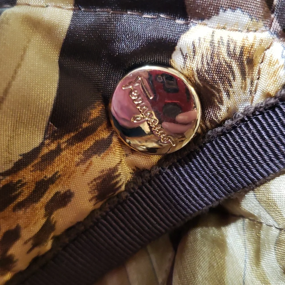 Rare fund Salvatore Ferragamo Floral and Animal Print Vest - Brown and Orange - Picture 16 of 16